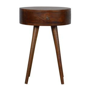 IN1298 - Nordic Chestnut Circular Shaped Bedside-IN1298-