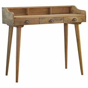 IN132 - Nordic Style Gallery Back Writing Desk-