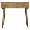 Artisan Solid Wood Nordic Writing Desk with 3 Drawers & Gallery Back