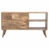 Artisan Solid Wood TV Stand With 3 Drawers