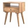 IN143 - Modern Solid Wood Bedside with Open Slot-IN143