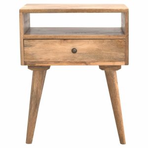 Artisan Modern Solid Wood Bedside with Open Slot