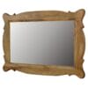 IN164 - Wooden Hand Carved Oblong Frame with Mirror-IN164