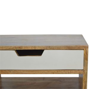 Nordic Style Grey 2 Drawer Cut-out Bedside