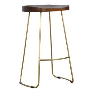 IN251 - Gold Iron Bar Stool-IN251