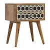 IN256 - Bone Inlay Bedside with 2 Drawers-