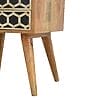 Artisan 2 Drawer Bedside with Bone Inlay Drawer Fronts Solid Mango Wood