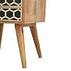 Artisan 2 Drawer Bedside with Bone Inlay Drawer Fronts Solid Mango Wood
