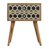 Artisan 2 Drawer Bedside with Bone Inlay Drawer Fronts Solid Mango Wood