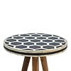 IN263 - Bone Inlay Tripod Stool-IN263