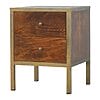 IN264 - Gold Iron Frame Bedside-