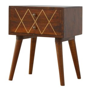 Drawer Bedside with Gold Wiring