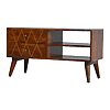 IN282 - Geometric Brass Inlay Media Unit-