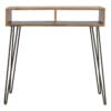 IN301- Solid Wood & Iron Base Writing Desk with Stool-