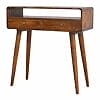 IN311 - Curved Chestnut Console Table-