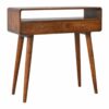 IN311 - Curved Chestnut Console Table-IN311