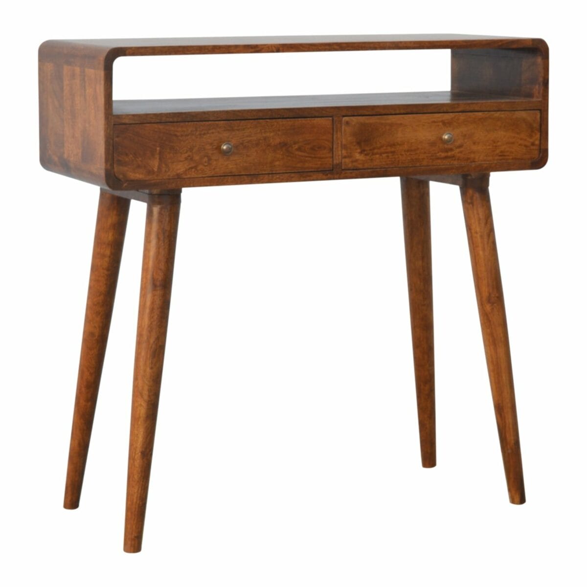 IN311 - Curved Chestnut Console Table-IN311