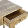 2 Drawer Writing Desk with Pineapple Carved Drawer Fronts
