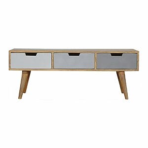 IN363 - Grey Painted 3 Drawer Media Unit-IN363-