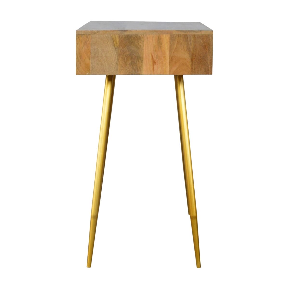 1 Drawer Nordic Style Writing Desk with 1 Brass Inlay Drawer