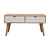 IN449 - Sleek White Carved Coffee Table-IN449-