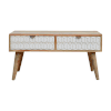 White Painted Geo Coffee Table
