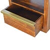 IN508 - Chestnut Bedside with Gold Bar-IN508