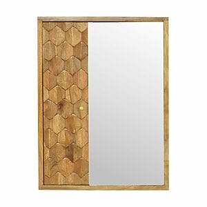 IN540 - Pineapple Carved Sliding Wall Mirror Cabinet-IN540-