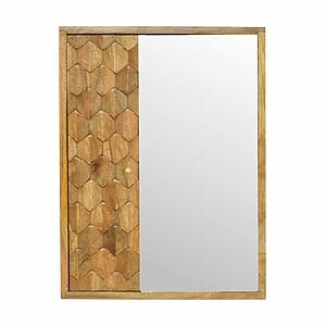 IN540 - Pineapple Carved Sliding Wall Mirror Cabinet-IN540-