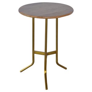 IN552 - Caramel Tea Table with Gold Base-