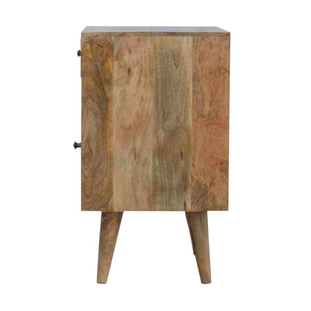 Oak-ish Finish Bedside with Ratten Door