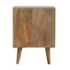 Oak-ish Finish Bedside with Ratten Door