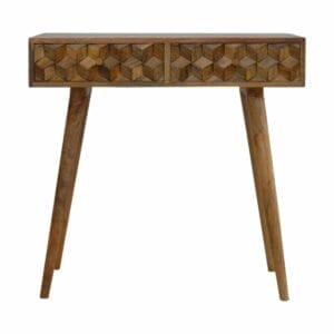 IN700 - Cube Carved Console Table-IN700-