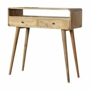 Open Slot Curved Console Table