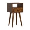 IN733 - Petite Geometric Brass Inlay Bedside-IN733