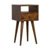 IN733 - Petite Geometric Brass Inlay Bedside-IN733