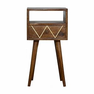 IN733 - Petite Geometric Brass Inlay Bedside-IN733-