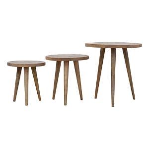 IN760 - Set of 3 Nesting Tables with Patchwork Patterned Tops-IN760-