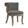 IN763 - Grey Velvet Studded Chair-