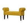 IN780 - Mustard Velvet Bench-