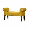 IN780 - Mustard Velvet Bench-