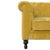 IN814 - Mustard Velvet 2 Seater Chesterfield Sofa-IN814