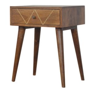 IN846 - Geometric Brass Inlay Bedside-