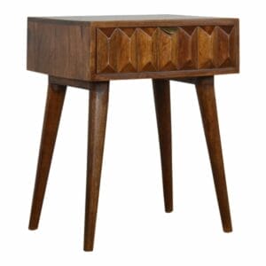 IN851 - Carved Chestnut Bedside-