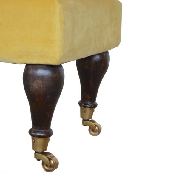 Musterd Velvet Storage Bench with Castor Legs