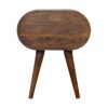 Chestnut Circular Bedside