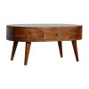 IN906 - Chestnut Rounded Coffee Table-