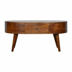 IN906 - Chestnut Rounded Coffee Table-IN906-