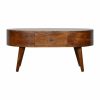 IN906 - Chestnut Rounded Coffee Table-IN906-