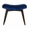 IN929 - Royal Blue Cotton Velvet Curved Bench-IN929-